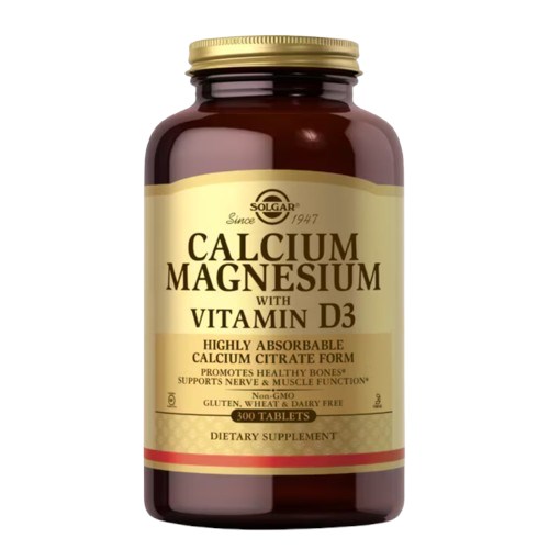 SOLGAR Calcium Magnesium with Vitamin D3 – 300 tabletek