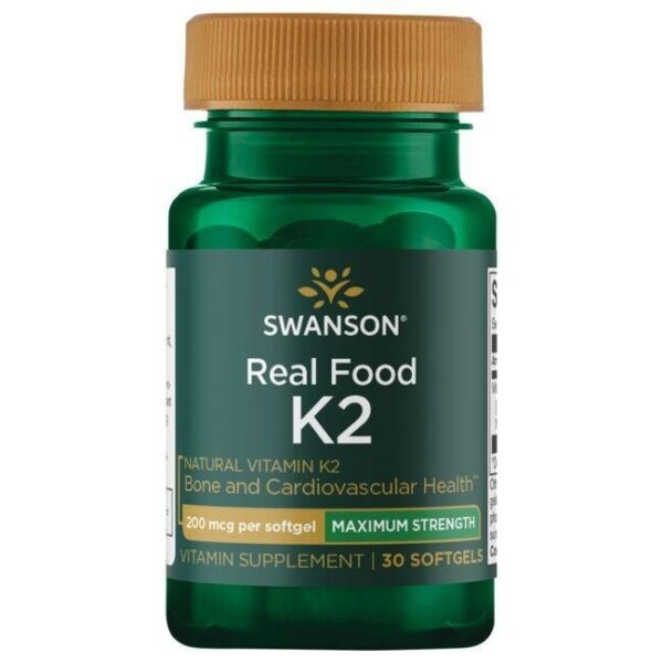 SWANSON Witamina K2 naturalna 200 mcg – 30 kapsułek